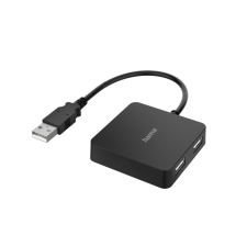Hama 4 port USB 2.0 480Mbit/s hub fekete (00200121) (h00200121) hub és switch