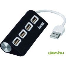 Hama 4 portos fekete USB HUB hub és switch