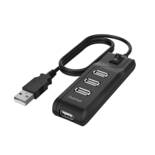 Hama 4 portos USB Hub kapcsolóval (200118) (hama200118) hub és switch