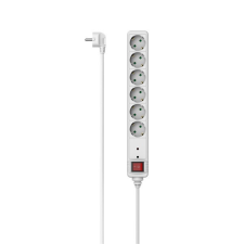 Hama 6-os 1.4M kapcsolóval FIP fehér hálózati elosztó kábel és adapter