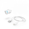 Hama Car Charger with Lightning Charging Cable 12 W 1m White