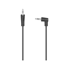 Hama FIC 3,5mm jack 90° összekötő kábel, 0,5 méter, fekete  (205285) audió/videó kellék, kábel és adapter