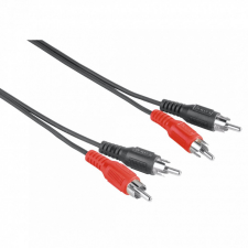 Hama FIC ECO 2RCA-2RCA összekötőkábel 2,5m Black kábel és adapter
