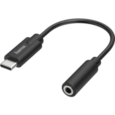 Hama FIC USB Type-C - 3,5mm jack adapter, fekete (205282) audió/videó kellék, kábel és adapter