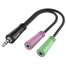 Hama Jack Elosztó Fekete 15cm 200352 kábel és adapter
