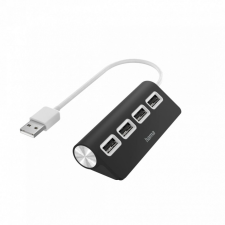 Hama USB 2.0 HUB 4xport Black hub és switch