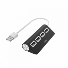 Hama USB 2.0 HUB 4xport Black 00200119 hub és switch