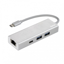 Hama USB 3.2 GEN1 TYPE-C HUB (2 USB, 1 USB TYPE-C) +LAN hub és switch