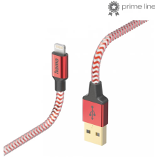 Hama USB Lightning Töltő/adat Piros 1.5m 201554 kábel és adapter