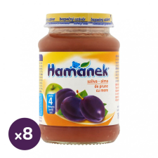 Hamánek bébidesszert alma-szilva, 4 hó+ (8x190 g) bébiétel
