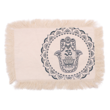 Hamsa Mandala Párnahuzat - 30x50cm - zöld lakástextília