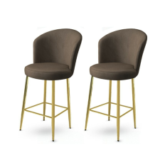 Hanah Home Alte Anthracite and Gold bárszék szett, 2 db, antracit, 2 db bútor