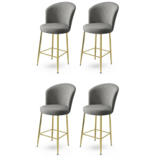 Hanah Home Alte Grey and Gold bárszék szett, 4 db, szürke, 4 db bútor