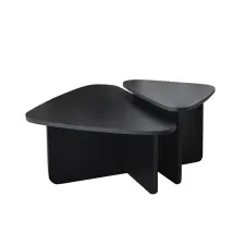  Hanah Home Ballare Set dohányzóasztal szett - fekete bútor