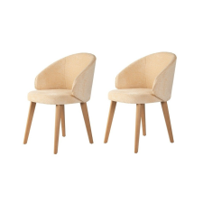 Hanah Home Bentley Beige and Light Oak étkezőszék szett, 2 db, bézs bútor