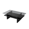  Hanah Home Coffee Table Black Fume Saga téglalap alakú dohányzóasztal - fekete, Fume