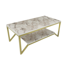  Hanah Home Coffee Table Gold White Flora - Arany, Fehér bútor
