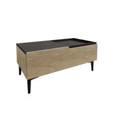  Hanah Home Coffee Table Travertine Anthracite Mia - Travertine, Anthracite bútor