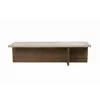  Hanah Home Coffee Table Travertine Venezia Walnut Harbor - Travertine Venezia Walnut