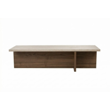  Hanah Home Coffee Table Travertine Venezia Walnut Harbor - Travertine Venezia Walnut bútor