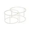  Hanah Home Dohányzóasztal szett Bézs Beige-Trs-80-60-Nrd-Srk