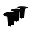  Hanah Home Dohányzóasztal szett Black Leo (55 + 50 + 45) - Fekete