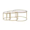  Hanah Home dohányzóasztal szett Gold Transparent Aurum - 80, 60, 42 - arany, átlátszó