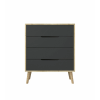  Hanah Home Dresser Sapphire Oak Anthracite Flora - Sapphire Oak, Anthracite