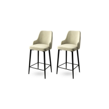 Hanah Home Enox Cream and Black bárszék szett, 2 db, krém, 2 db bútor