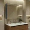  Hanah Home Fürdőszoba szekrény tükörrel Matt Antracit Bari 80 - 668