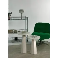  Hanah Home Lilyum kisasztal szett (57 + 47) - krém bútor