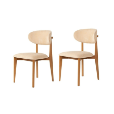Hanah Home Lionte Beige and Dark Oak étkezőszék szett, 2 db, bézs bútor