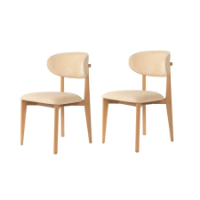 Hanah Home Lionte Beige and Light Oak étkezőszék szett, 2 db, bézs bútor