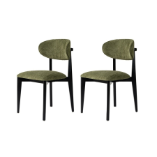 Hanah Home Lionte Green and Black étkezőszék szett, 2 db, zöld bútor