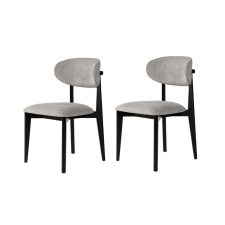 Hanah Home Lionte Grey and Black étkezőszék szett, 2 db, szürke bútor
