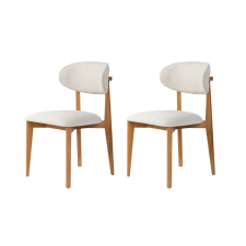 Hanah Home Lionte White and Dark Oak étkezőszék szett, 2 db, fehér bútor