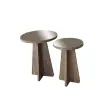  Hanah Home Luna 2 Kisasztal Szett - Bronz, Dió