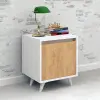  Hanah Home Piona Éjjeliszekrény, Tölgy és Fehér