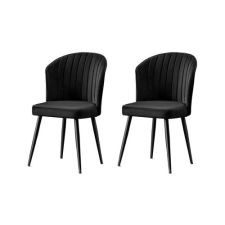 Hanah Home Rubi Black and Black étkezőszék szett, 2 db, fekete bútor