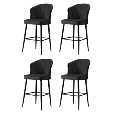 Hanah Home Rubi Black bárszék szett, 4 db, 4 db bútor
