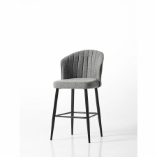 Hanah Home Rubi Grey and Black bárszék szett, 4 db, 4 db bútor