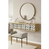  Hanah Home Sapphire Oak Fehér Ezüst Arex 120 Komód - Sapphire Tölgy, Fehér, Ezüst