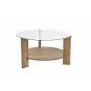  Hanah Home Sapphire Oak Transparent Clara Dohányzóasztal - Sapphire Oak, Transparent