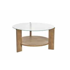  Hanah Home Sapphire Oak Transparent Clara Dohányzóasztal - Sapphire Oak, Transparent bútor
