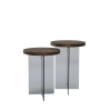  Hanah Home Serenity Dohányzóasztal Szett 2 darabos - dió, sötétszürke