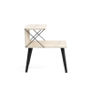  Hanah Home Travertine Black Cross éjjeliszekrény - fekete, travertin