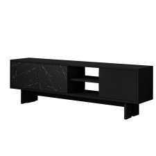 Hanah Home TV állvány BlackMarble Ravello - Fekete, Márvány bútor