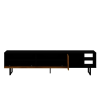  Hanah Home TV állvány BlackOak Luga - Fekete, Tölgy