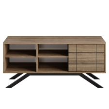  Hanah Home TV Stand Black Walnut North - Black, Walnut bútor
