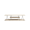  Hanah Home TV Stand Travertine Black Canaz - Black, Travertine
